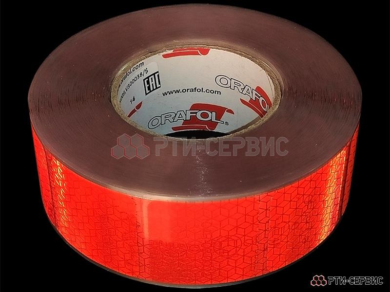 Лента светоотражающая ORALITE VC 104+ красная (12.5 м) тентовая - фото 1