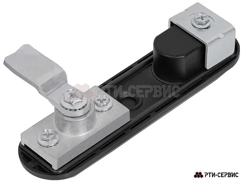Замок с поворотной ручкой с ключом 155х37 мм чёрный - фото 4
